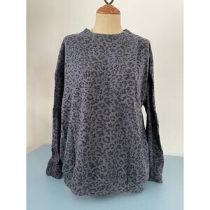 Athleta women’s purple cheetah print sweatshirt size M